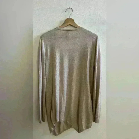 Anne Klein Sweater | Taupe with Gold Threading | Large EUC - Picture 2 of 7